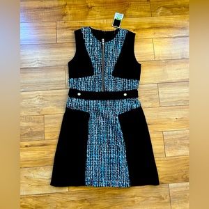 Juicy Couture Black Label High Waisted Tweed Dress